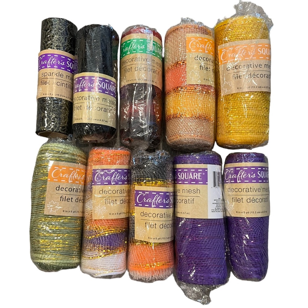 *NFS*Crafter’s Square Decorative Mesh Lot of 10 6”x5 yards